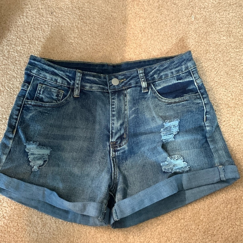 Destructed Denim Jeans Size L NWOT